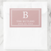 モダン ピンク レクタングラー スティッカー 長方形シール (バッグ)