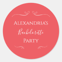 モダン ピンク レッド ブライズメイド パーティー