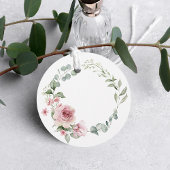 モダン ピンク ローズ スクリプト 卒業 フェイバータグ