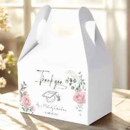 モダン ピンク ローズ スクリプト 卒業 フェイバーボックス