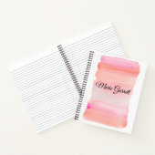 モダン ピンク 水彩筆 strokes ノートブック (内部)