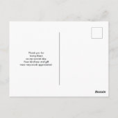 モダン ピンク & 緑の多肉植物 水彩画 ありがとうございます ポストカード (裏面)