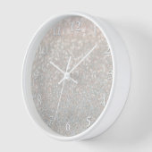 モダン,ピンク,金,光沢,グラデーション赤面,グリッター 壁時計 (傾斜)