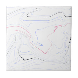 モダン&ピンミニマルク、黒、青、白大理石 タイル