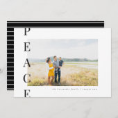 モダン ピース ミニマリスト ホリデー フォト カード (正面/裏面)