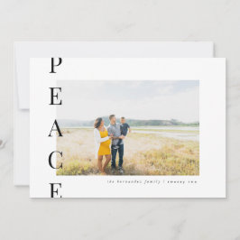 モダン ピース ミニマリスト ホリデー フォト カード