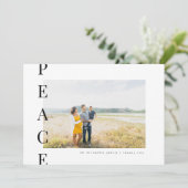 モダン ピース ミニマル ホリデー フォト カード (スタンド正面)