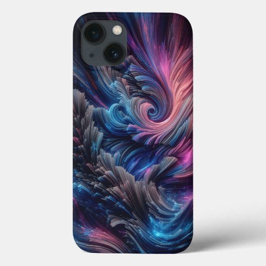 モダン ファイバー オプティック フロー 携帯ケース - 輝く青 Case-Mate iPhoneケース (裏面)
