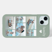 モダン・ファミリー６枚写真 セージグリーン Case-Mate iPhoneケース (裏面 (横))