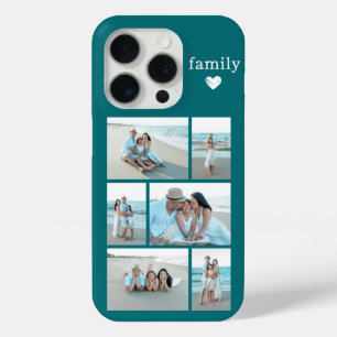モダン・ファミリー６枚写真 ターコイズ iPhone 15 PROケース