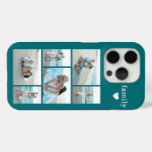 モダン・ファミリー6枚写真 ターコイズ Case-Mate iPhoneケース (裏面 (横))