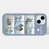 モダン・ファミリー6枚写真 ダスティブルー Case-Mate iPhoneケース (裏面 (横))