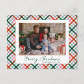 モダン ファミリー フォト メリー クリスマス ホリデー カード (正面)