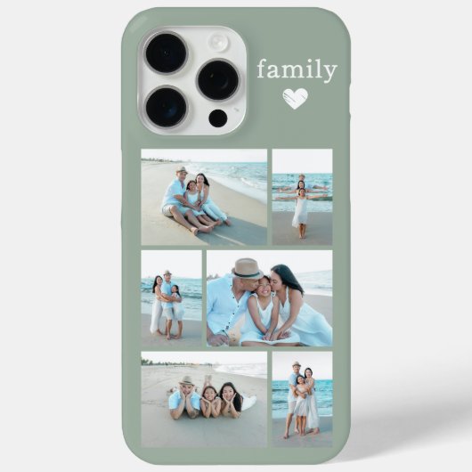 モダン ファミリー 6 写真 セージグリーン Case-Mate iPhoneケース (裏面)