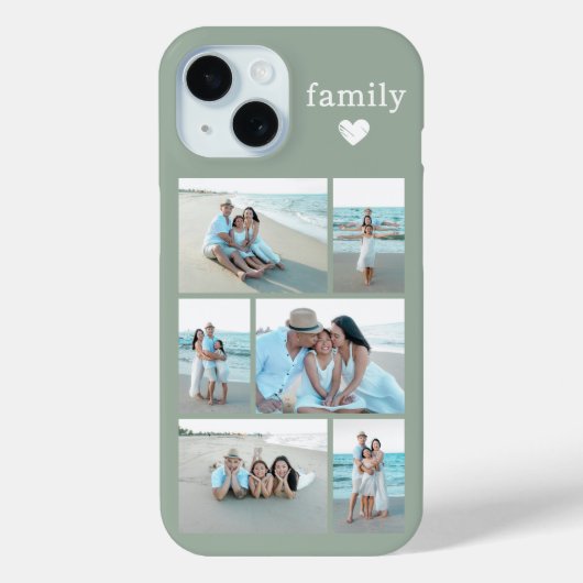 モダン ファミリー 6 写真 セージグリーン Case-Mate iPhoneケース (裏面)