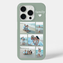 モダン ファミリー 6 写真 セージグリーン iPhone 15 PROケース