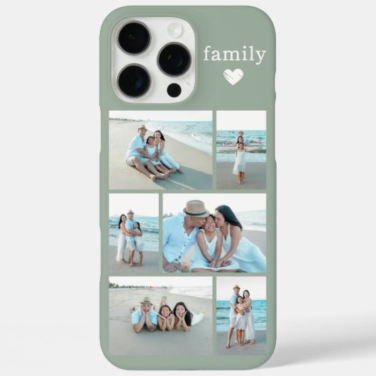 モダン ファミリー 6 写真 セージグリーン Case-Mate iPhoneケース (裏面)