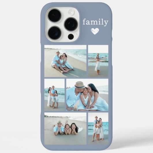 モダン ファミリー 6 写真 ダスティブルー Case-Mate iPhoneケース (裏面)