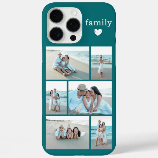 モダン ファミリー 6 写真 ティール Case-Mate iPhoneケース (裏面)