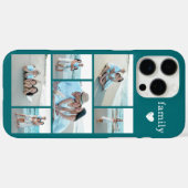 モダン ファミリー 6 写真 ティール Case-Mate iPhoneケース (裏面 (横))