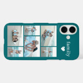 モダン ファミリー 6 写真 ティール Case-Mate iPhoneケース (裏面 (横))