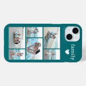 モダン ファミリー 6 写真 ティール Case-Mate iPhoneケース (裏面 (横))