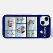 モダン ファミリー 6 写真 ネイビーブルー Case-Mate iPhoneケース (裏面 (横))