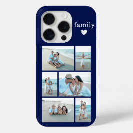モダン ファミリー 6 写真 ネイビーブルー iPhone 15 PROケース