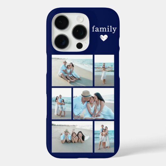 モダン ファミリー 6 写真 ネイビーブルー Case-Mate iPhoneケース (裏面)