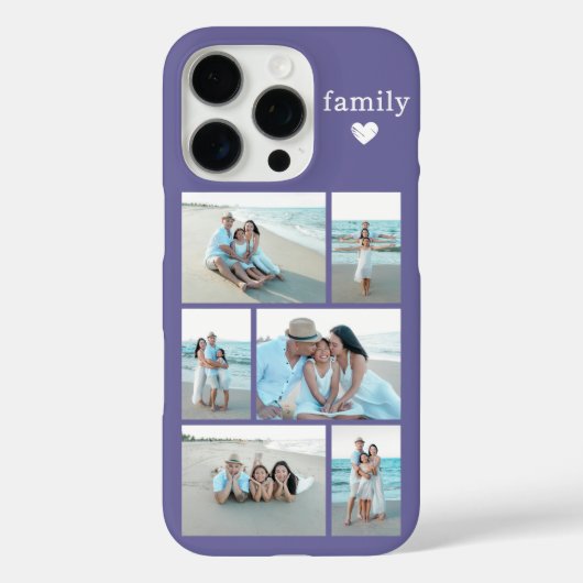 モダン ファミリー 6 写真 パープル Case-Mate iPhoneケース (裏面)