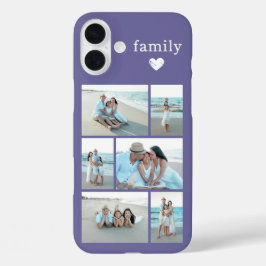 モダン ファミリー 6 写真 パープル iPhone 16 PLUSケース