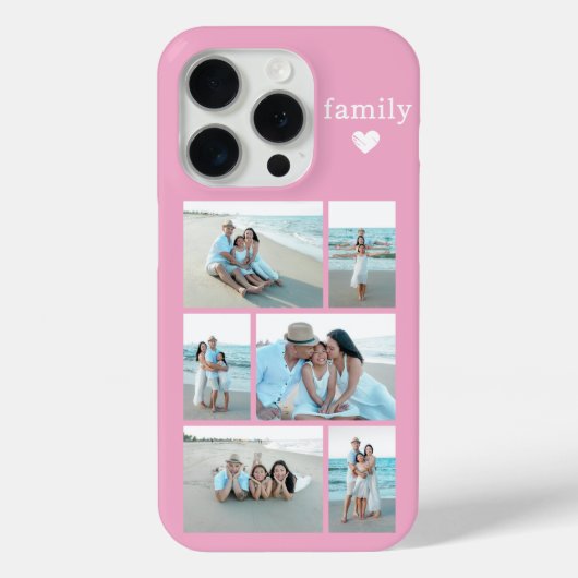 モダン ファミリー 6 写真 ピンク Case-Mate iPhoneケース (裏面)