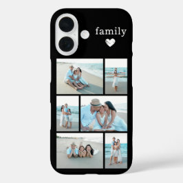 モダン ファミリー 6 写真 ブラック iPhone 16ケース