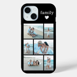 モダン ファミリー 6 写真 ブラック iPhone 15ケース