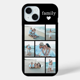モダン ファミリー 6 写真 ブラック iPhone 15ケース
