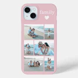 モダン ファミリー 6 写真 ブラッシュピンク iPhone 15 MINIケース