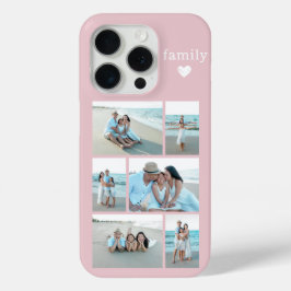 モダン ファミリー 6 写真 ブラッシュピンク iPhone 15 PROケース