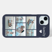 モダン ファミリー 6 枚写真 グレー Case-Mate iPhoneケース (裏面 (横))