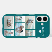 モダン ファミリー 6 枚写真 ティール Case-Mate iPhoneケース (裏面 (横))