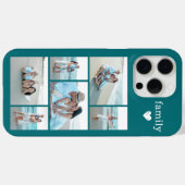 モダン ファミリー 6 枚写真 ティール Case-Mate iPhoneケース (裏面 (横))