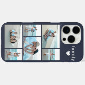 モダン ファミリー 6 枚写真 ネイビーブルー グレー Case-Mate iPhoneケース (裏面 (横))