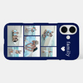 モダン ファミリー 6 枚写真 ネイビーブルー Case-Mate iPhoneケース (裏面 (横))