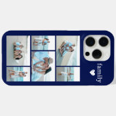 モダン ファミリー 6 枚写真 ネイビーブルー Case-Mate iPhoneケース (裏面 (横))