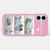 モダン ファミリー 6 枚写真 ピンク Case-Mate iPhoneケース (裏面 (横))