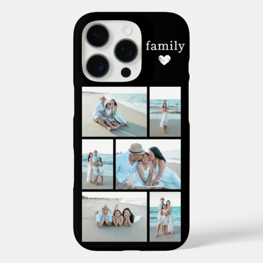 モダン ファミリー 6 枚写真 ブラック Case-Mate iPhoneケース (裏面)