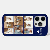 モダン ファミリー 8枚写真 ネイビーブルー Case-Mate iPhoneケース (裏面 (横))