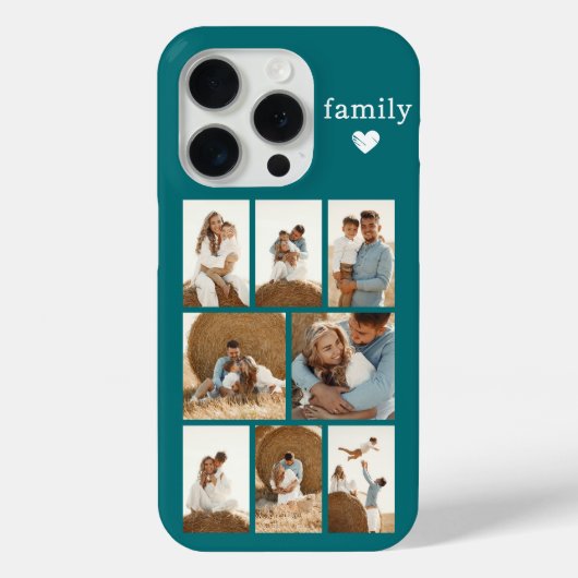 モダン ファミリー 8 写真 ティール Case-Mate iPhoneケース (裏面)
