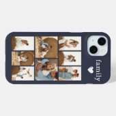 モダン ファミリー 8 枚写真 グレー Case-Mate iPhoneケース (裏面 (横))