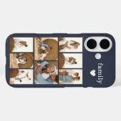 モダン ファミリー 8 枚写真 グレー Case-Mate iPhoneケース (裏面 (横))