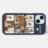 モダン ファミリー 8 枚写真 グレー Case-Mate iPhoneケース (裏面 (横))